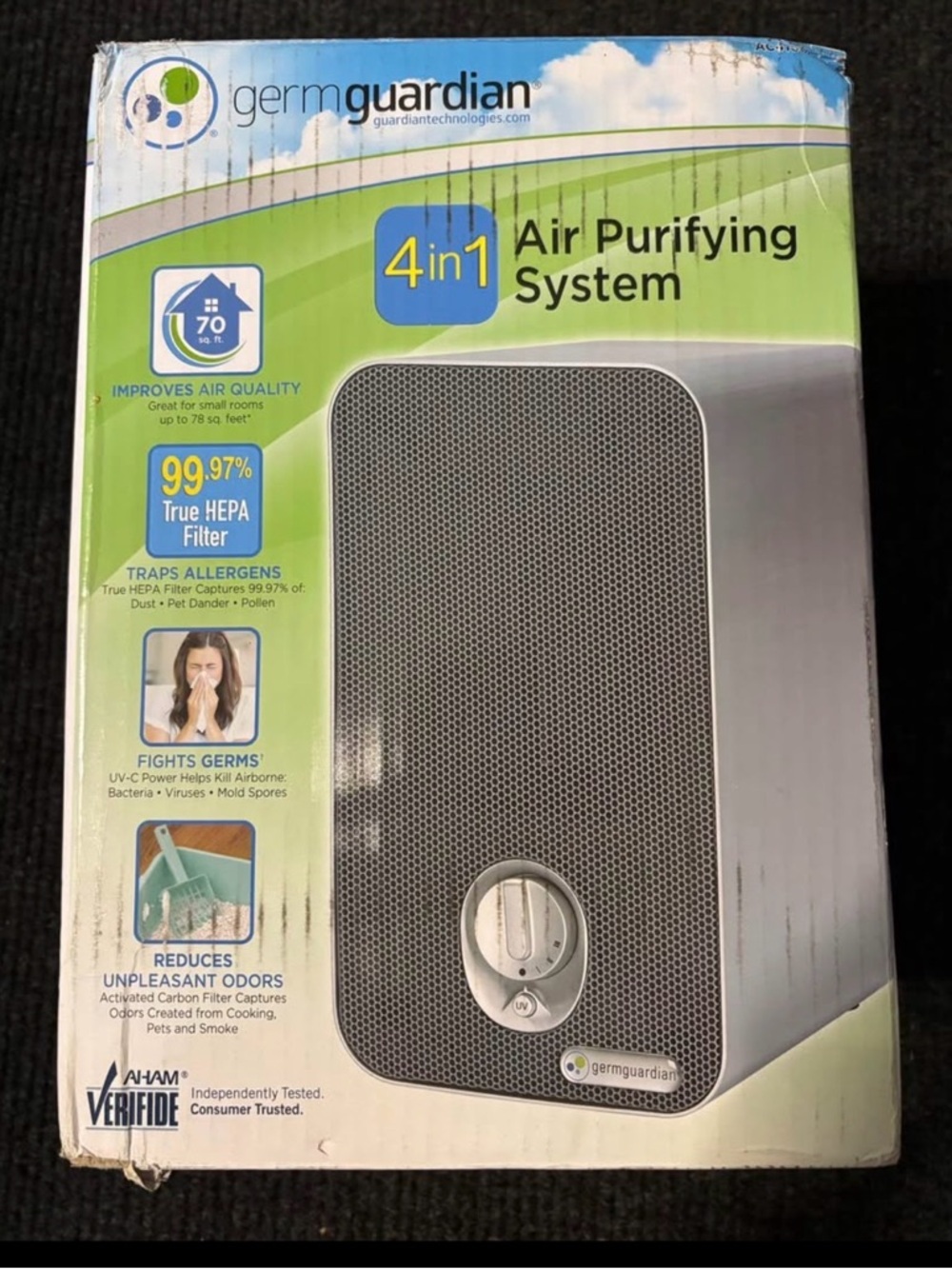 GermGuardian 4-in-1 Air Purifying System - White/Gray